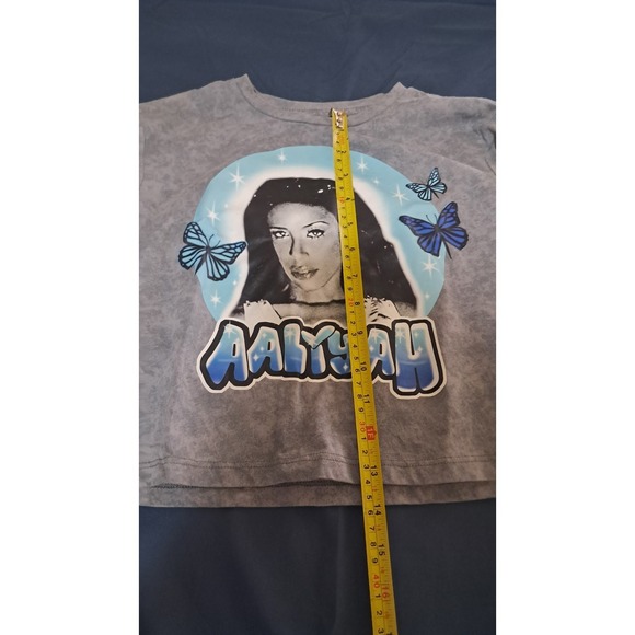 Aaliyah Girls Suze Med 7-8:short Sleeve Gray Tshirt - Picture 3 of 4